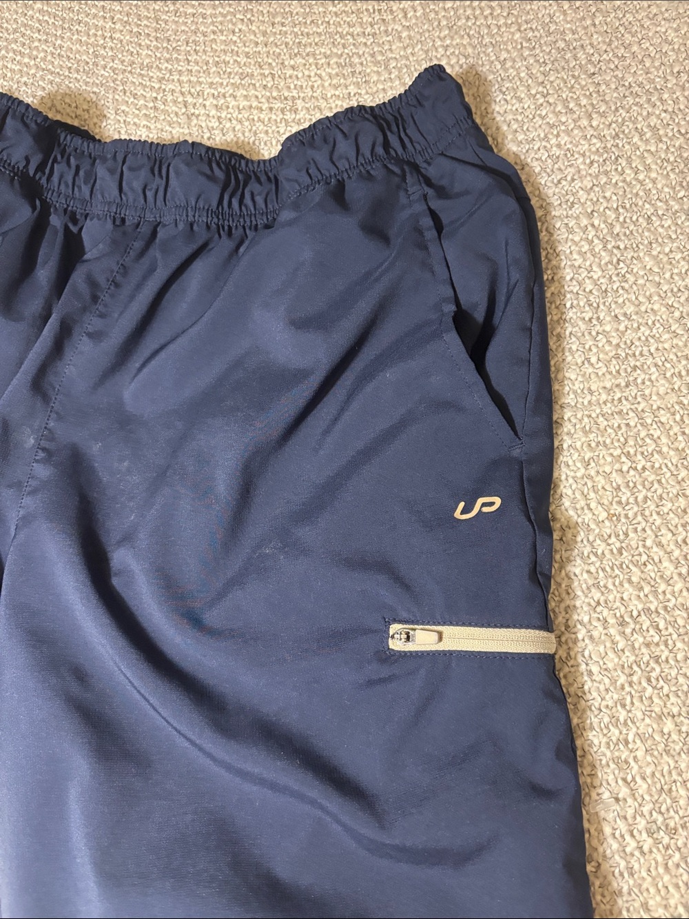Men's Navy Athletic Qwick Dry Windbreaker Track Pants - Picture 2 of 10